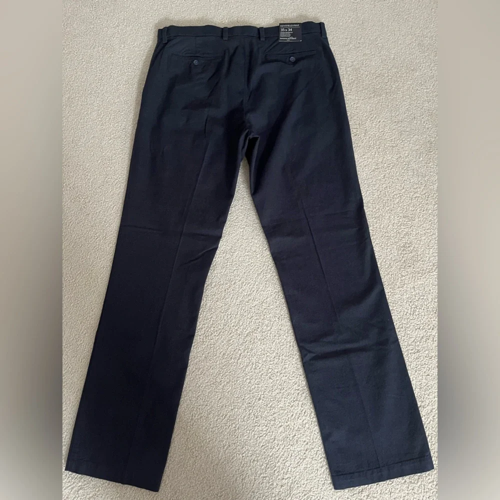 New With Tags Banana Republic Kentfield Pant Straight Fit 35 X 34 Heather Navy